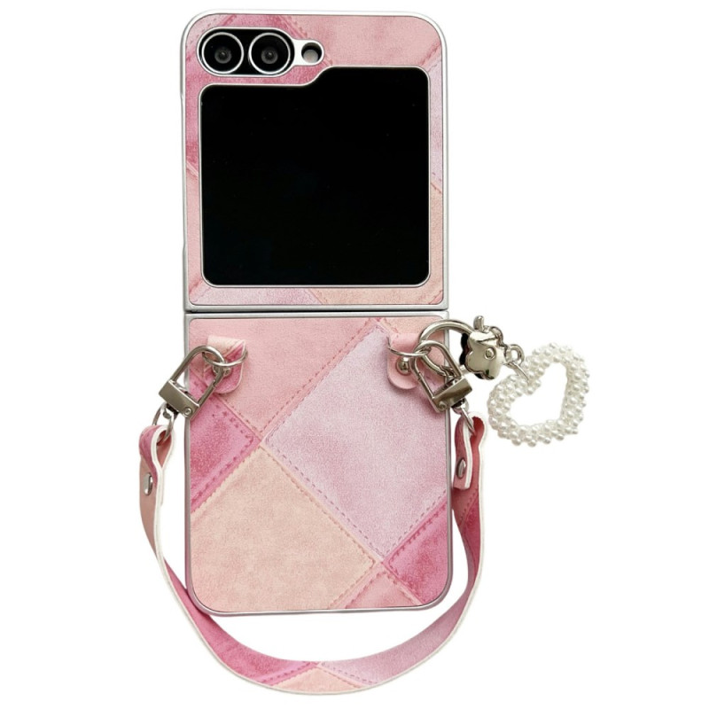 Hoesje Samsung Galaxy Z Flip 7 FE / Z Flip 6 Losanges avec Sangle