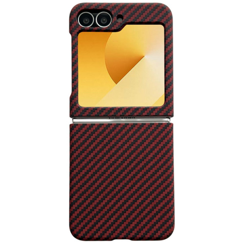 Samsung Galaxy Z Flip 7 FE / Z Flip 6 magnetisch hoesje met koolstofvezelstructuur