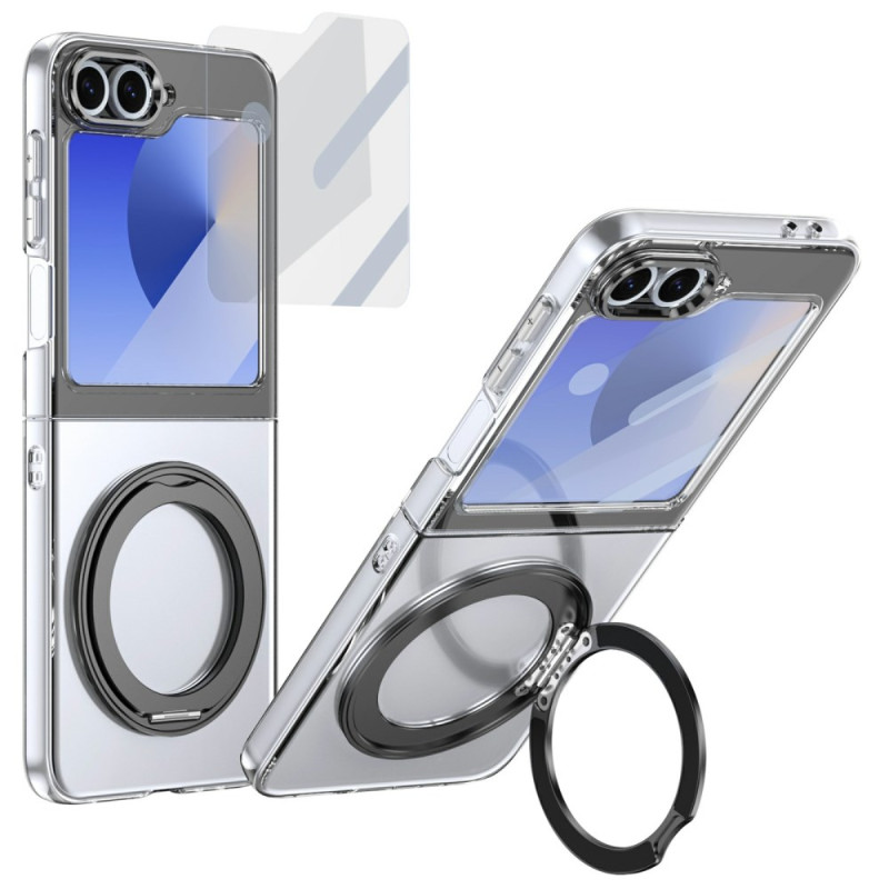 Samsung Galaxy Z Flip 7 FE / Z Flip 6 Hoesje Magnetische ondersteuning en HD Screen Protector Film