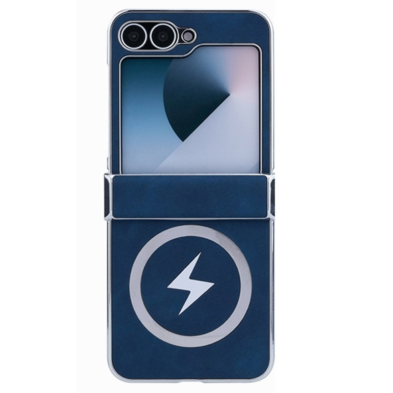 Hoesje Samsung Galaxy Z Flip 7 FE / Z Flip 6 Compatibel MagSafe Lederen Effect