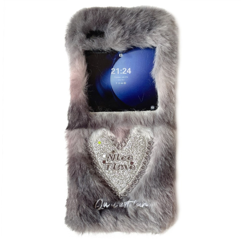 Samsung Galaxy Z Flip 7 FE / Z Flip 6 pluche hart hoesje