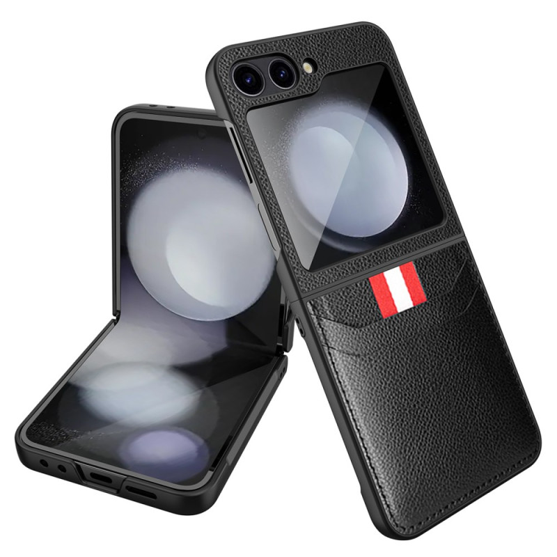 Hoesje Samsung Galaxy Z Flip 7 FE / Z Flip 6 Lychee Textuur Kaarthouder