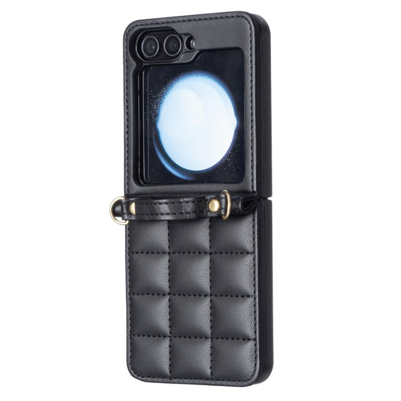 Samsung Galaxy Z Flip 7 FE / Z Flip 6 Classic Gewatteerd Etui met Schouderriem