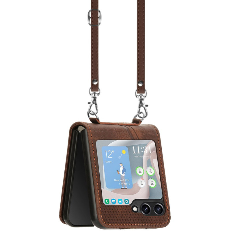 Samsung Galaxy Z Flip 7 FE / Z Flip 6 Geometrie Hoesje met Schouderriem