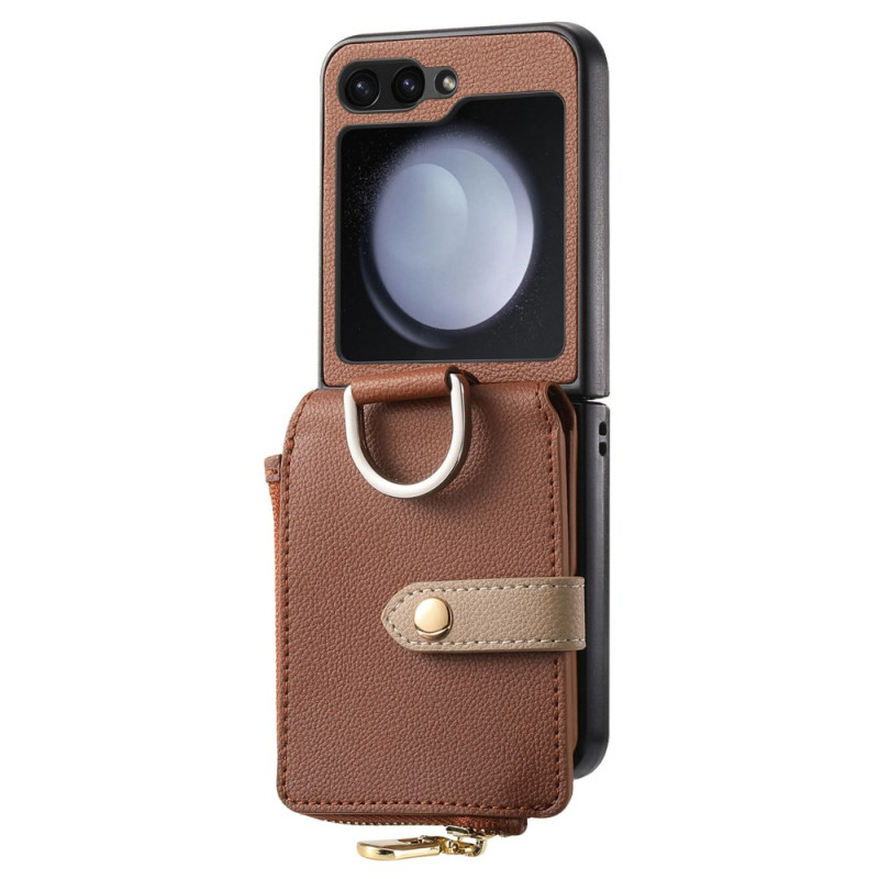 Samsung Galaxy Z Flip 7 FE / Z Flip 6 hoesje met rits en steunring