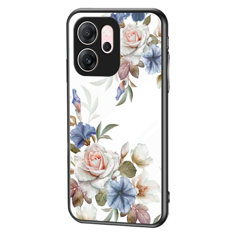 Oppo Reno 14 F 5G Hard Cover Glas Bloemenpatroon
