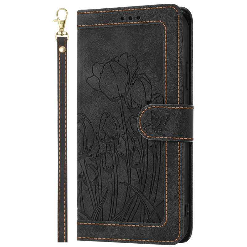 Hoesje Oppo Reno 14 F 5G Bloemen Suede Effect