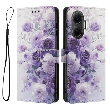 Hoesje Poco F7 Paarse Rozen