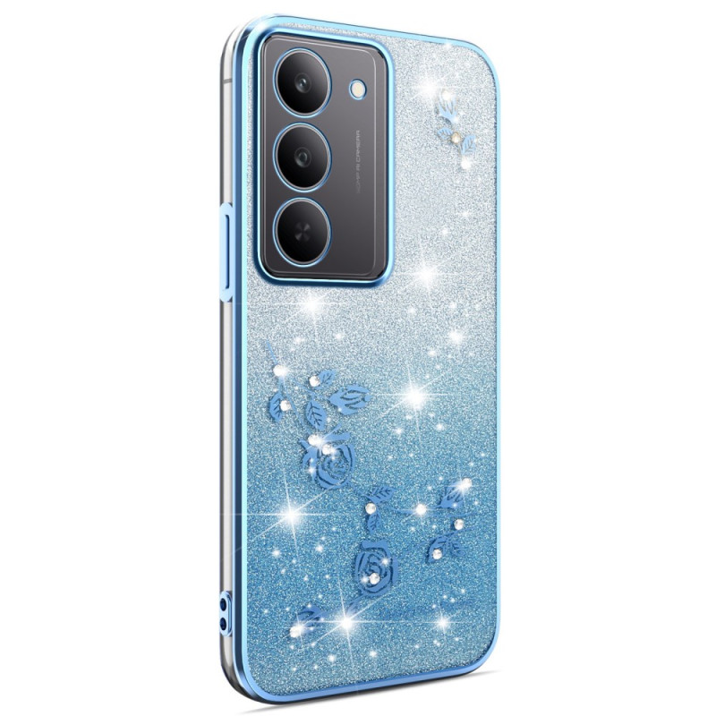 Cover Realme 14X 5G Bloemen en Strass KADEM