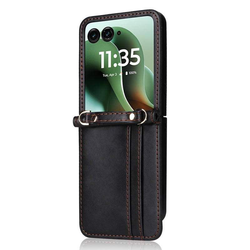 Etui Motorola Razr 60 Ultra Kaarthouder en Schouderriem
