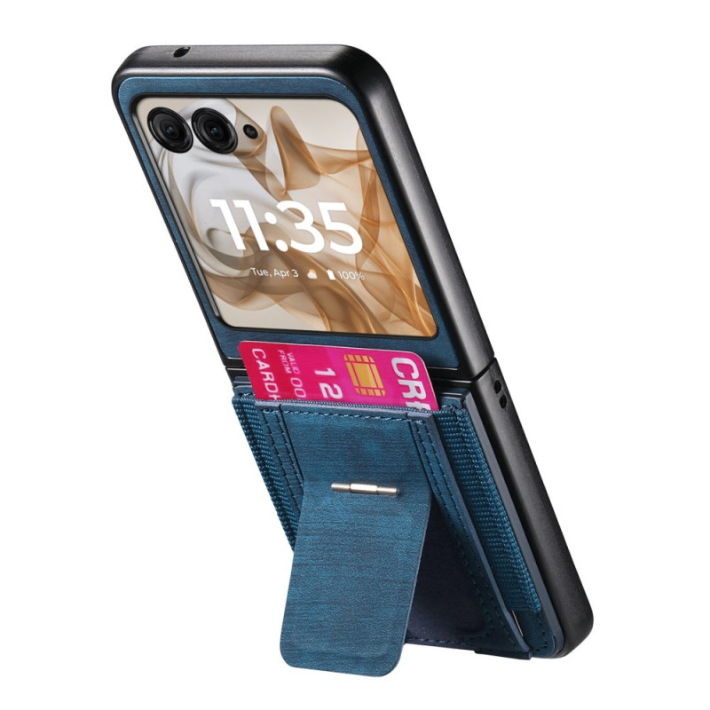Hoes Motorola Razr 60 Effet Daimet steun en kaarthouder