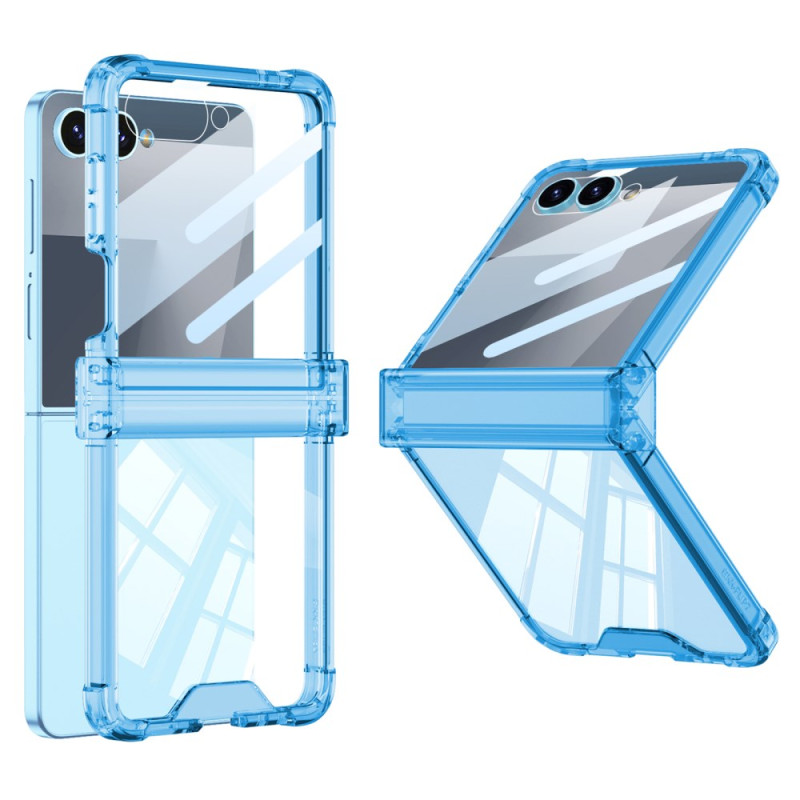 Samsung Galaxy Z Flip 7 Doorzichtig Gekleurd Hoesje met Airbag Bescherming