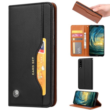 Flip Cover Huawei P30 Kunstlederen Kaart Etui