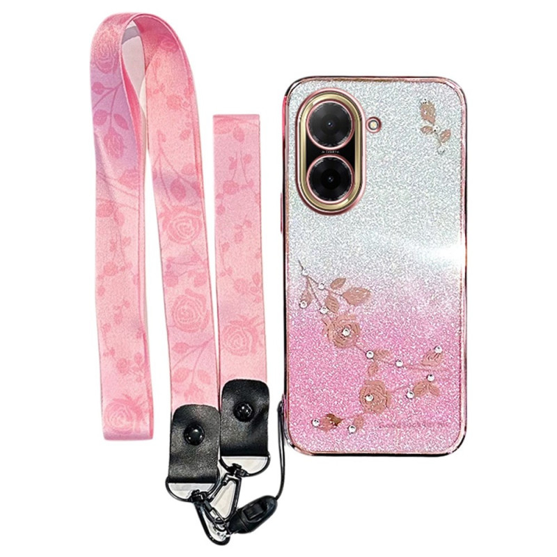 Hoes Poco C71 4G Bloemen en Strass en Riemen KADEM