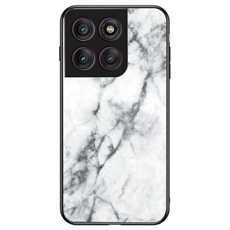 Hoesje Motorola Edge 60 Pro Marmer met gehard glas