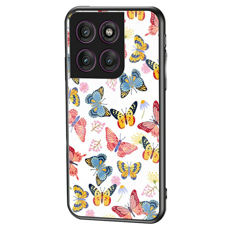 Cover Motorola Edge 60 Pro gehard glas vlinders