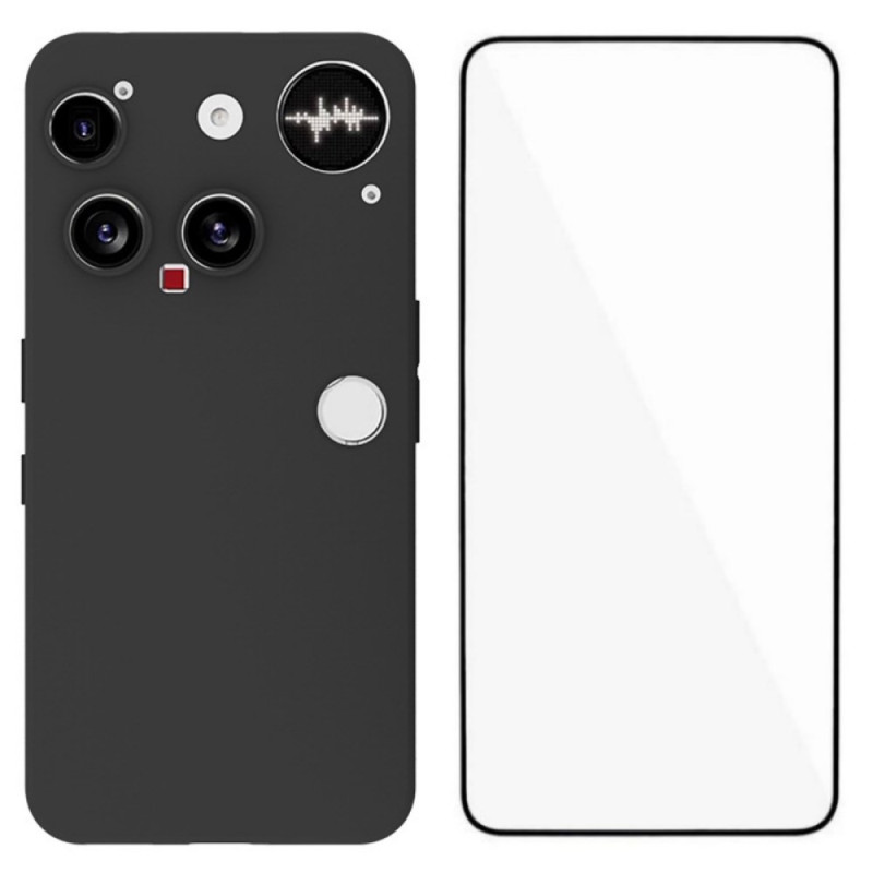 Nothing Phone
 Case (3) Silicone met Screen Protector