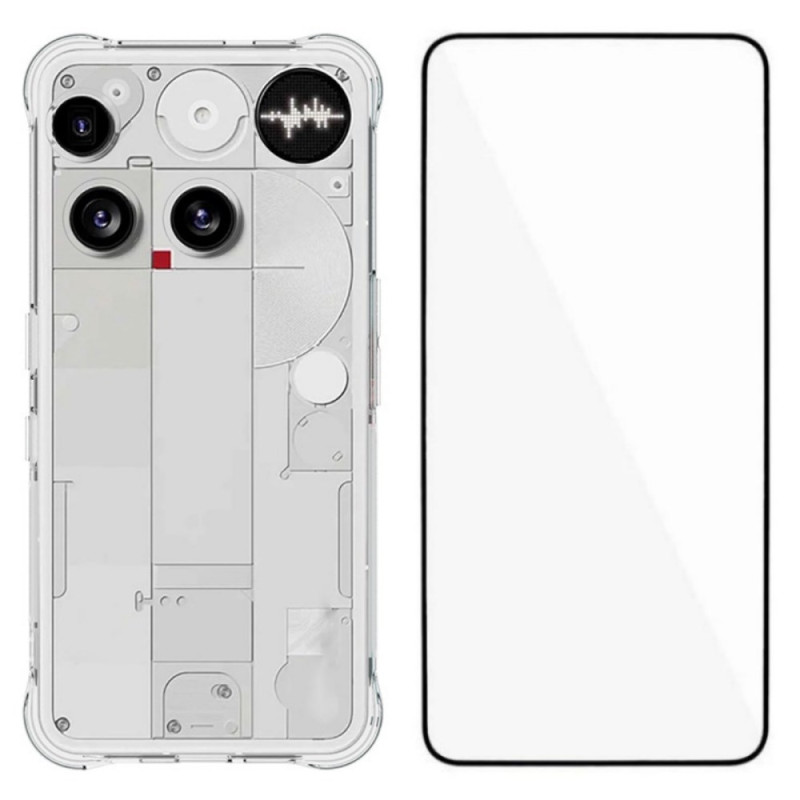 Transparant Nothing Phone
 Case (3) met Screen Protector