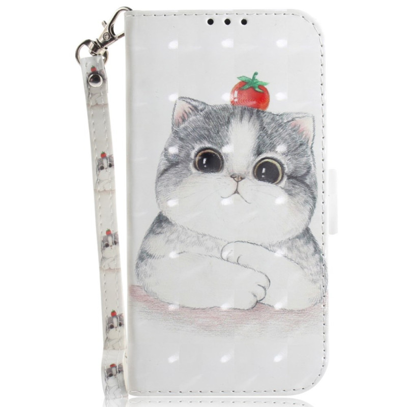 Samsung Galaxy S25 FE Lanyard Hoesje Kat en Aardbei
