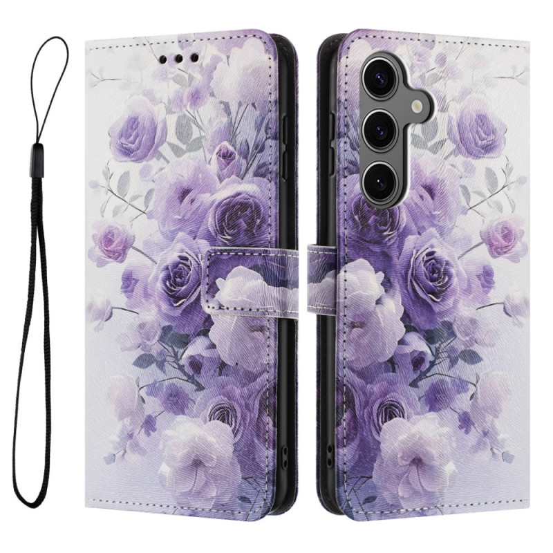 Samsung Galaxy S25 FE Hoesje Paarse Rozen