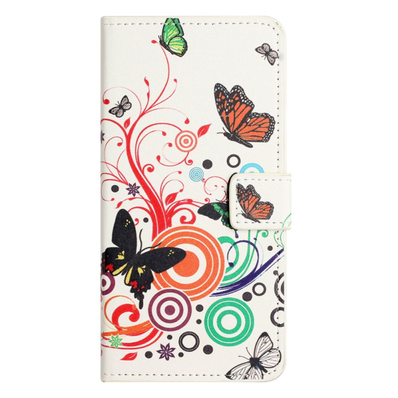 Samsung Galaxy S25 FE Etui Vlinders op witte achtergrond