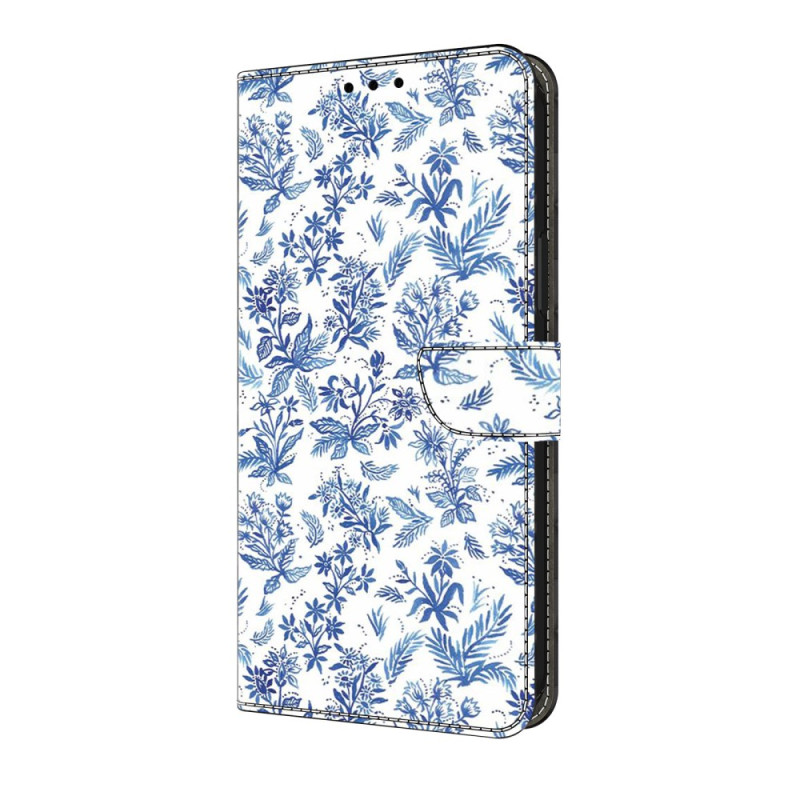Samsung Galaxy S25 FE Hoesje Blauw Bloemen