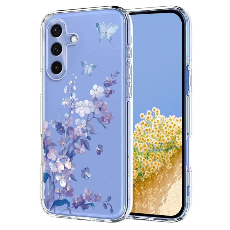 Samsung Galaxy S25 FE Transparant Hoesje Vlinders en Bloemen