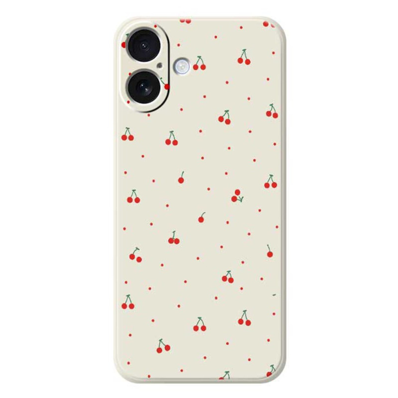 Coque iPhone 17 Silicone Liquide Cerises