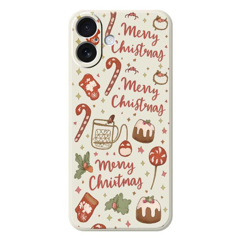 iPhone 17 Siliconen Vloeistof Hoesje Kerstmis