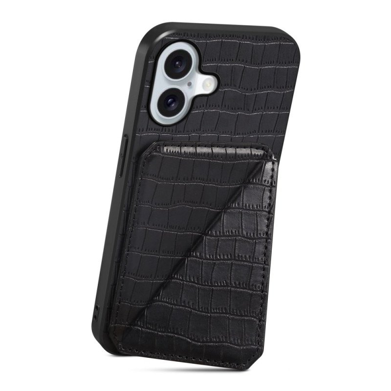 Hoesje iPhone 17 Kaarttasje met krokodileffect