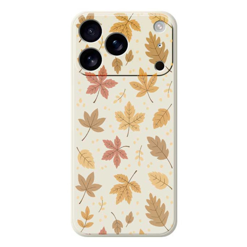 Hoesje iPhone 17 Pro Silicone Vloeibare Bladeren