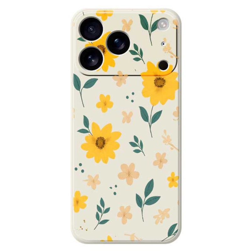 Hoesje iPhone 17 Pro Siliconen Vloeibare Madeliefjes