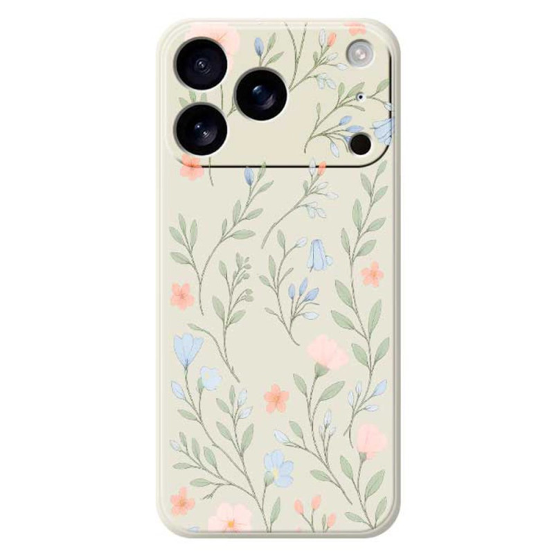 iPhone 17 Pro Vloeibaar Siliconen Hoesje Floralie