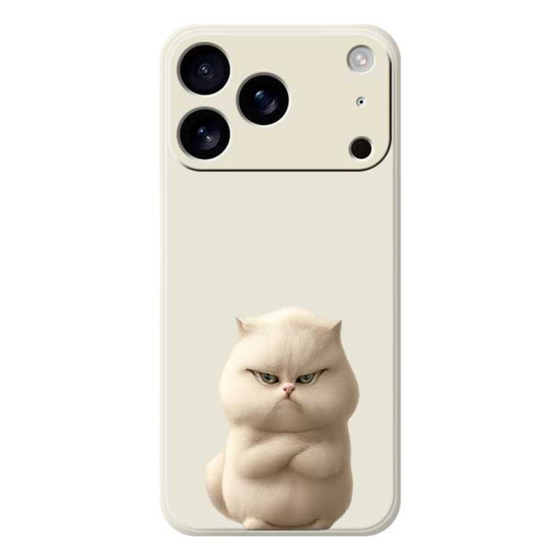 Hoesje iPhone 17 Pro Silicone Vloeibare Boze Kat