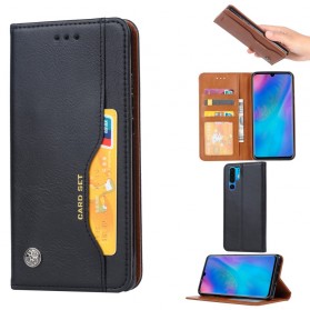 Flip Cover Huawei P30 Pro Kunstlederen Kaart Etui