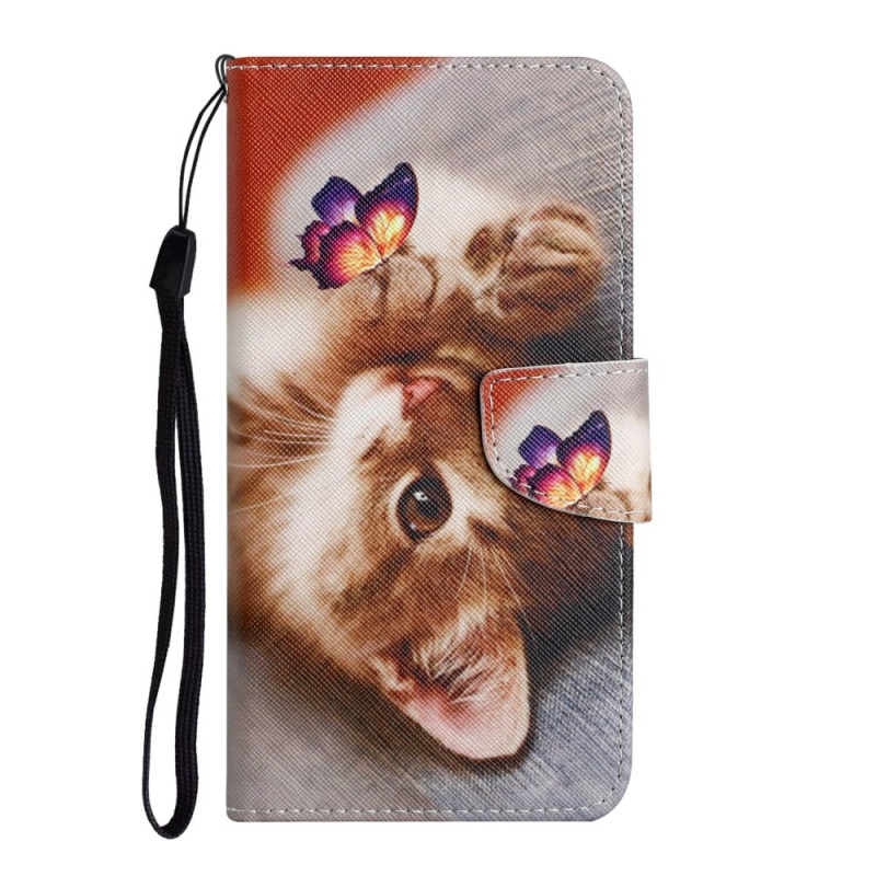 Samsung Galaxy hoesje A07 Katje en vlinder