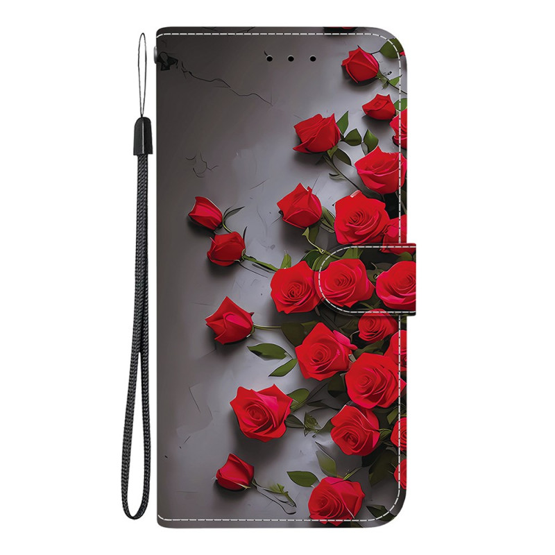 Hoesje voor Samsung Galaxy A07 4G / A06 5G / A06 4G met standaard en print - Roze Rood