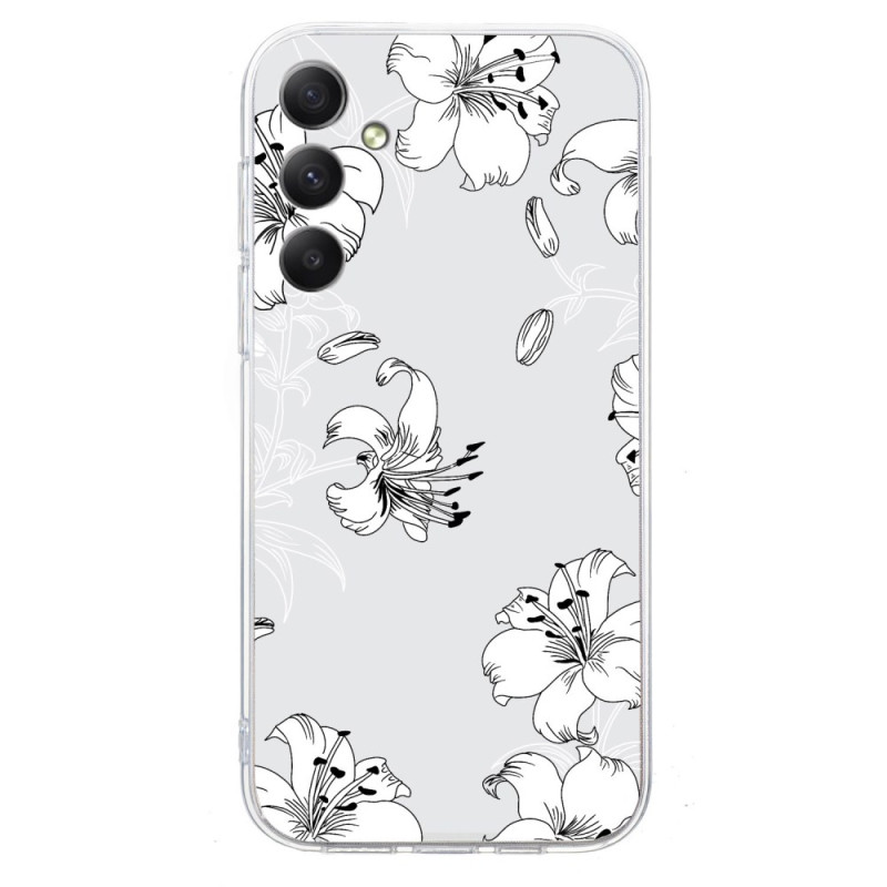 Samsung Galaxy A07 Hoesje Bloempatroon Wit
