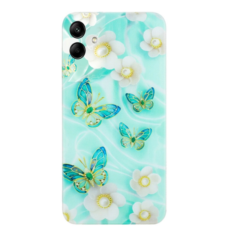 Samsung Galaxy A07 Vlinders en Bloemen Hoesje