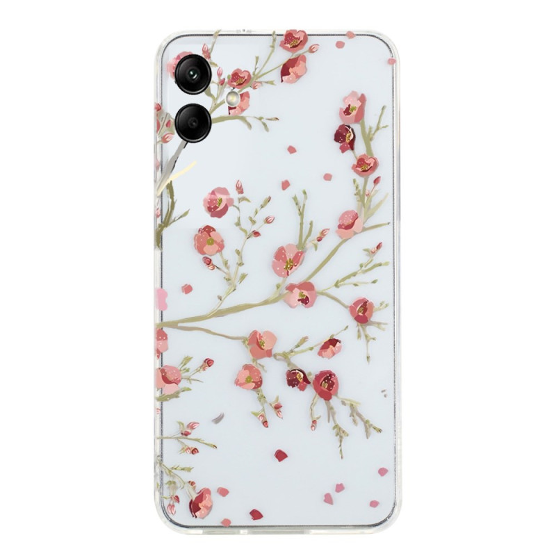 Samsung Galaxy A07 Hoesje Rood Bloemen