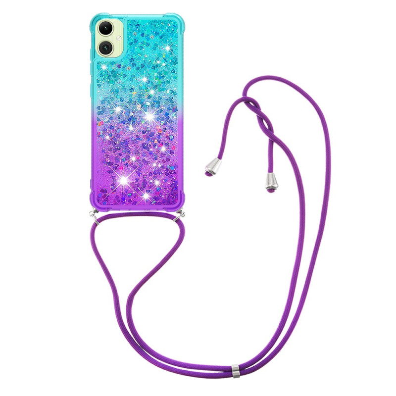 Samsung Galaxy A07 Gradiënt Glitter Trekkoord Cover