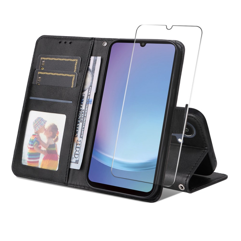 Samsung Galaxy A07 Kunstlederen Hoesje met Schermbeschermer
