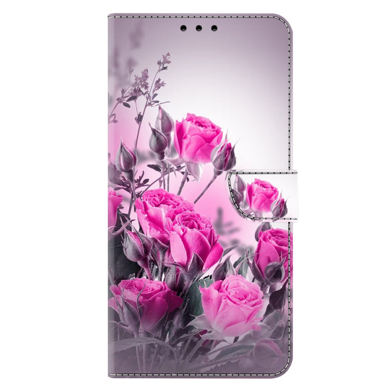 Samsung Galaxy A17 5G Paars Bloem Veld Hoesje