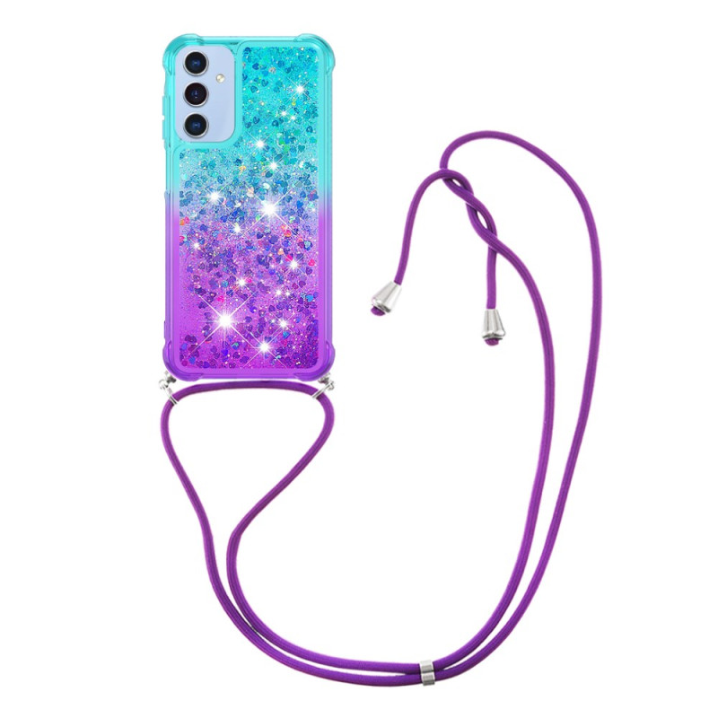 Samsung Galaxy A17 5G Gradiënt Glitter Trekkoord Cover
