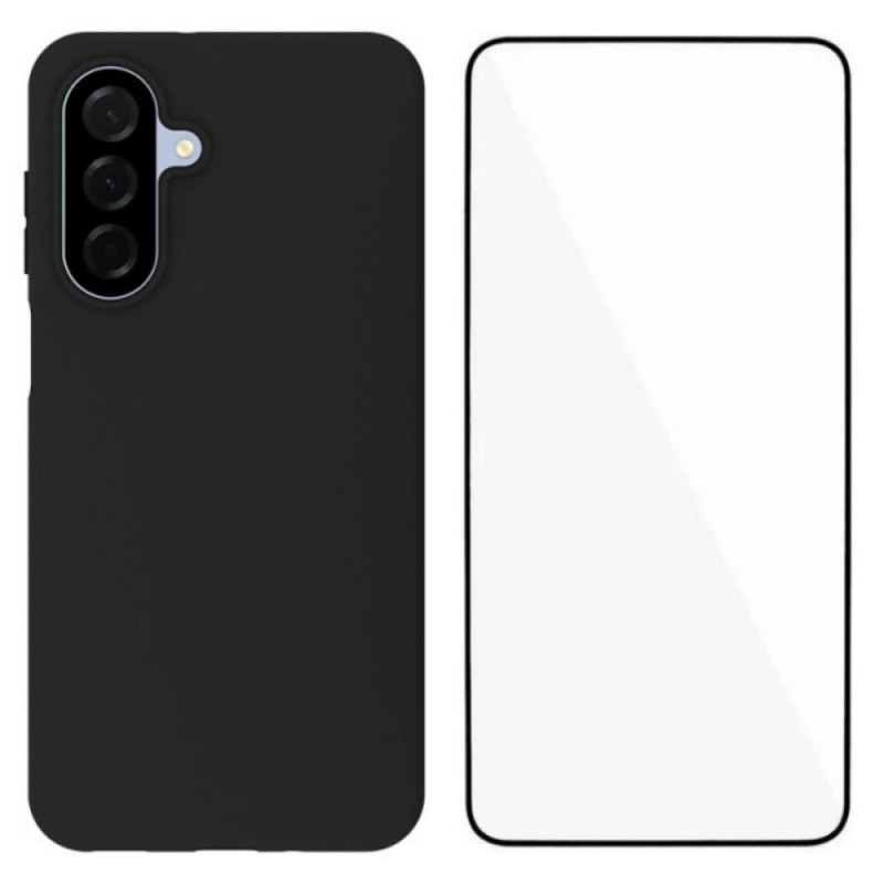 Samsung Galaxy A17 5G siliconen hoesje met gehard glas screenprotector