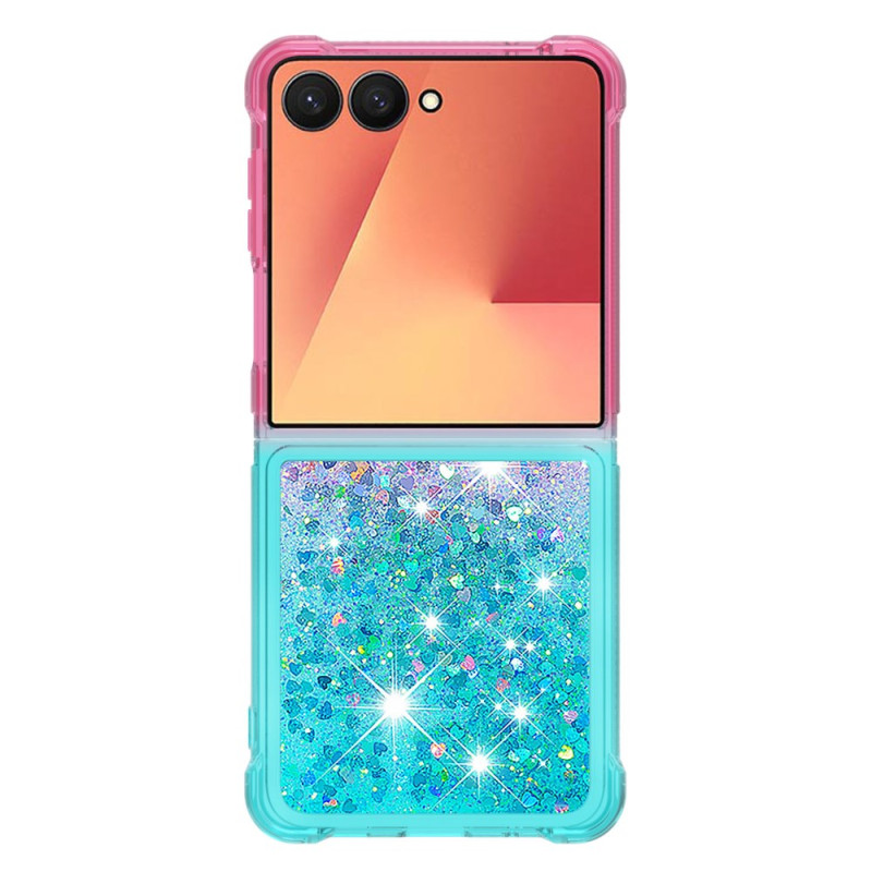 Samsung Galaxy Z Flip 7 hoesje Kleurverloop Glitter