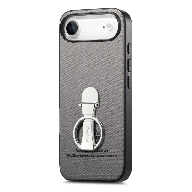 Hoesje voor iPhone 17 Air met opvouwbare standaard en keperstofstructuur