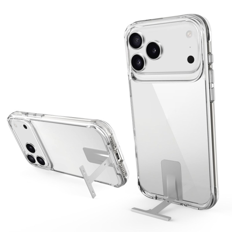 Transparant iPhone 17 Pro Max hoesje met standaard