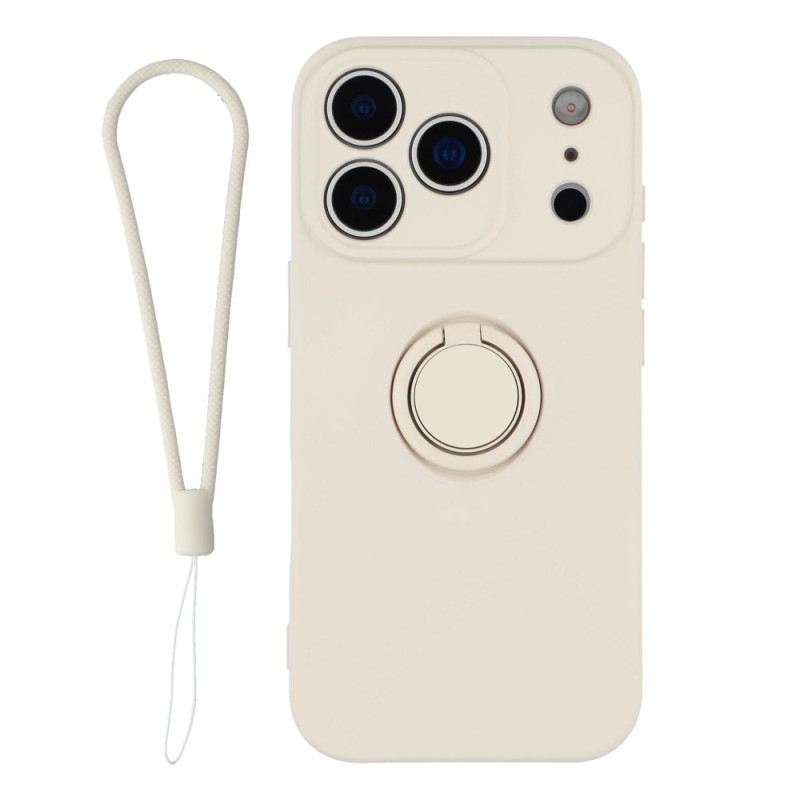 iPhone 17 Pro Max Silicone hoesje met steunring en riem