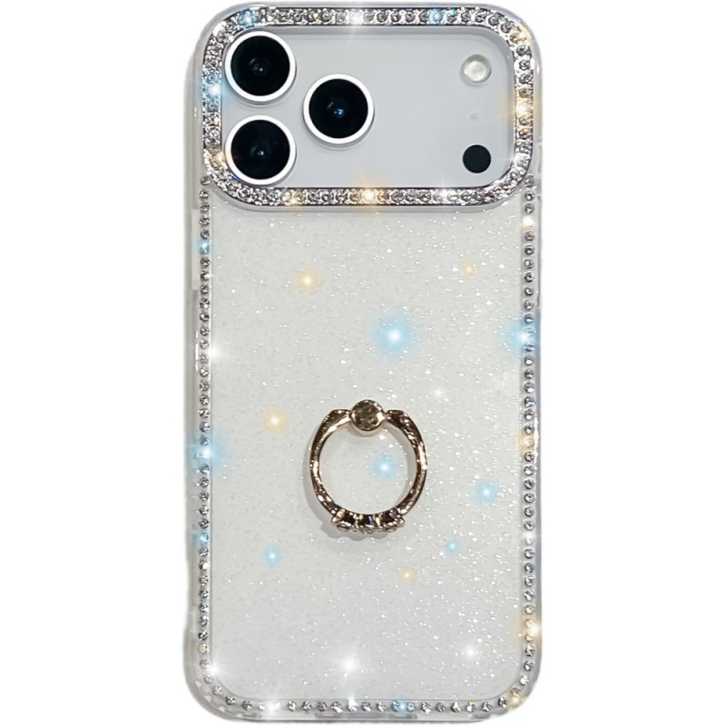 Hoesje iPhone 17 Pro Max Ring-steun en Strass